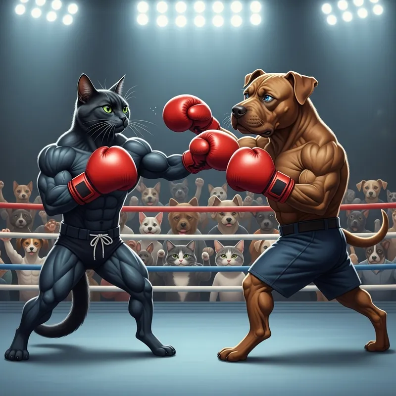 Muscle Cat vs Muscle Dog: Epic Boxing Showdown