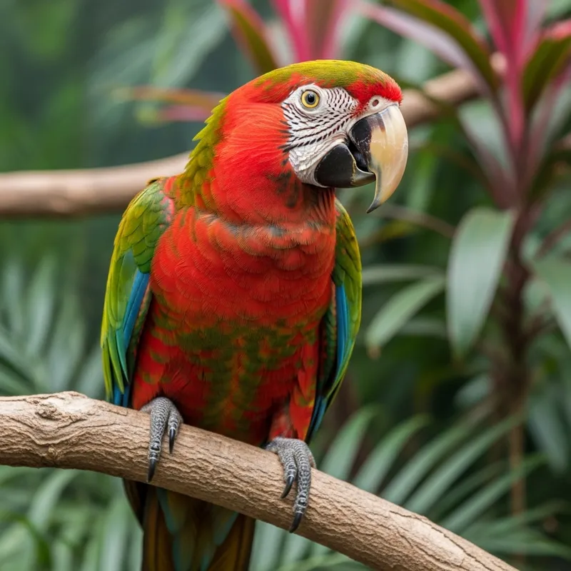 Vibrant Tropical Parrot Encounter - Colorful Exotic Bird Vibrant Tropical Parrot Encounter - Colorful Exotic Bird