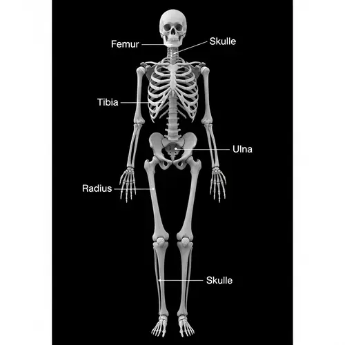 Realistic Human Skeleton Illustration | Anatomy Bones Drawing