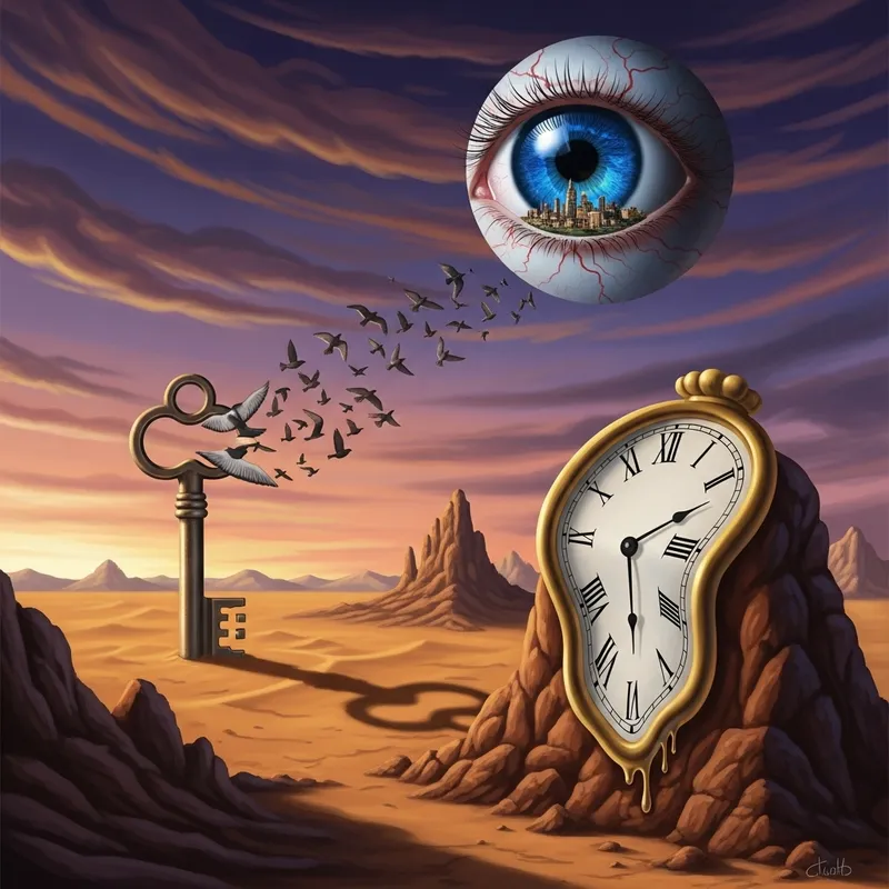 Surreal Capcut Masterpiece: Outlandish Visuals and Juxtaposed Elements