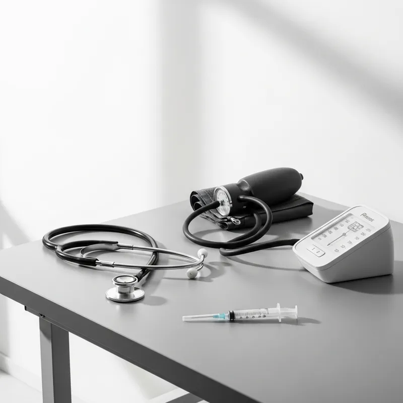 Minimalist Medical Equipment: Tranquil Scene