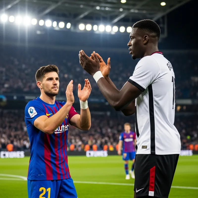 Messi Praises Cristiano Ronaldo in Blue and Red Outfits Messi Praises Cristiano Ronaldo in Blue and Red Outfits