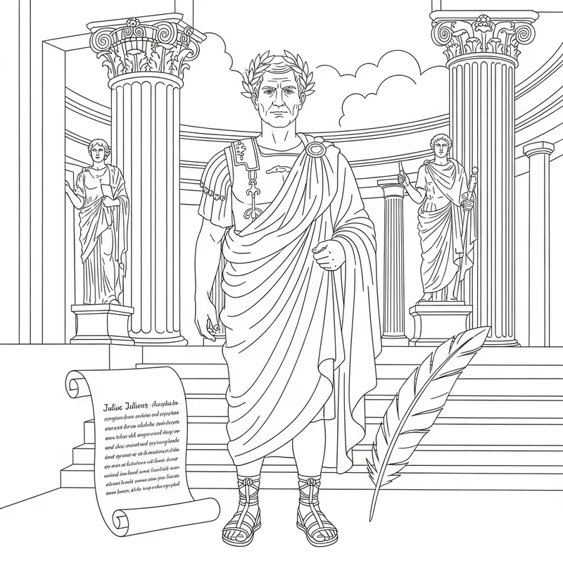 Reign of Caesar Augustus Coloring Page