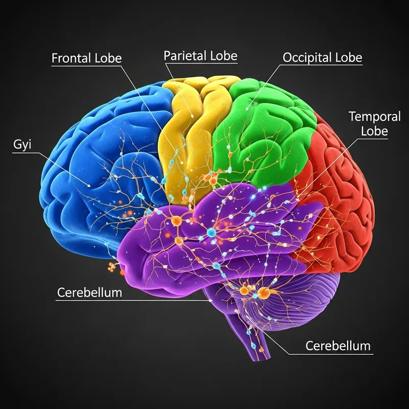 Comprehensive Brain Anatomy Illustration