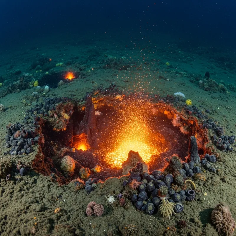 Illustration of Hydrothermal Vents: Ocean Floor Wonders