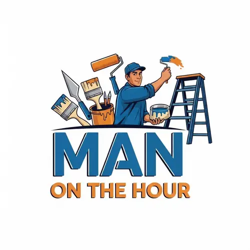 Creative Logo Design for Man on the Hour Painting