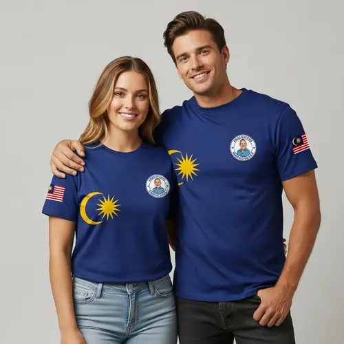 Family Day Vibe Matching Shirts with Logo of Old Man & Malaysia Flag