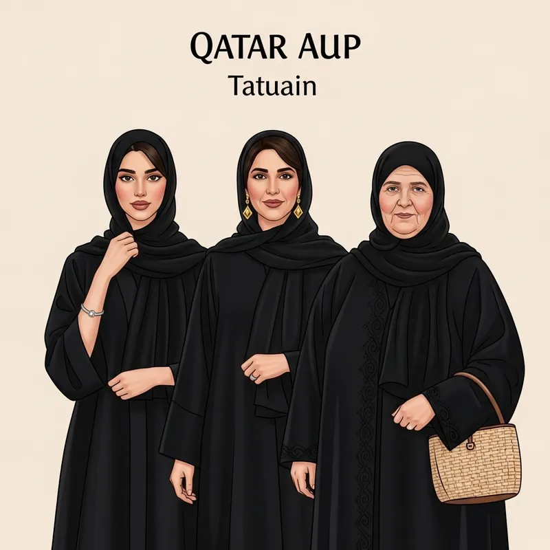 Stylish 3D Image of a Qatari Woman
