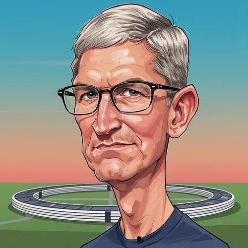 Tim Cook Caricature Art