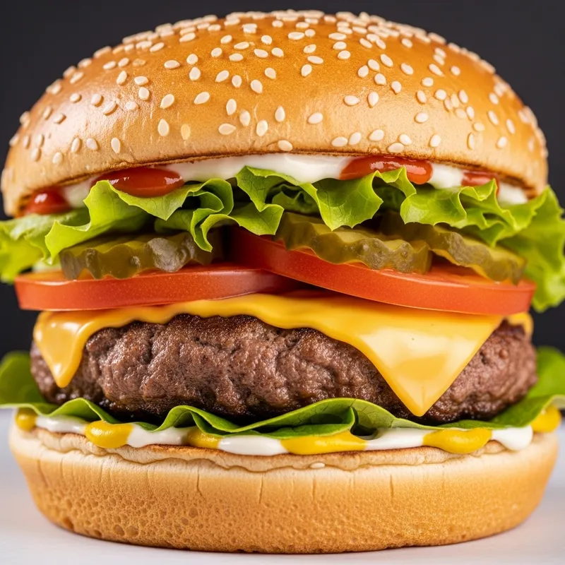 Delicious Cheeseburger: Fresh Beef Patty & Melted Cheese