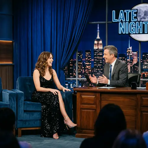Glamorous Late Night Talk Show Appearance