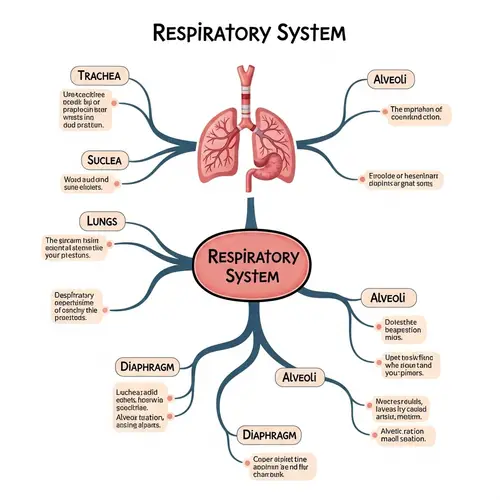 Human Respiratory System Mind Map Diagram Explained