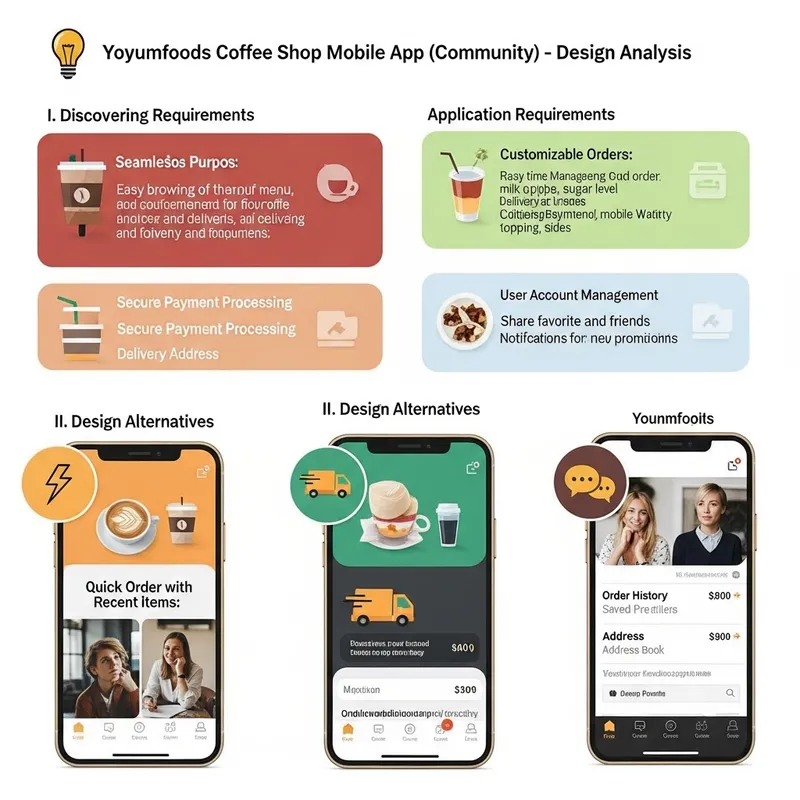Yoyumfoods Coffee Shop Mobile App | Design Analysis & Requirements
