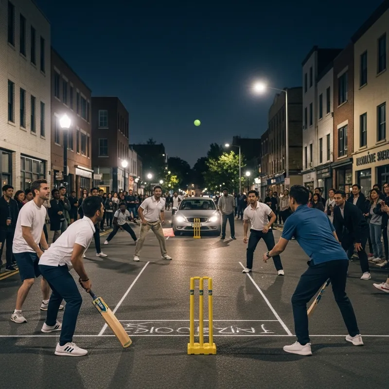 Night Tournament Street Cricket Match: Thrilling Action Night Tournament Street Cricket Match: Thrilling Action