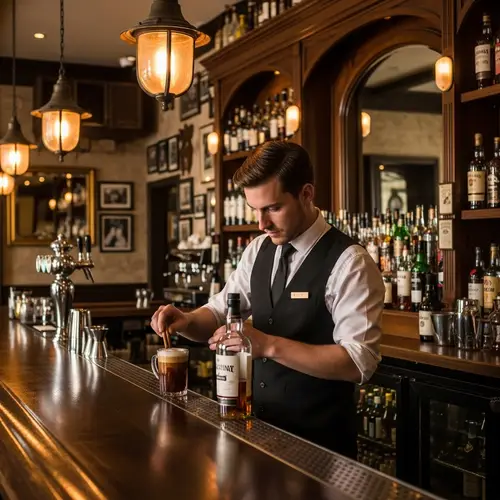 18th Century Long Bar in Australia - Hot Toddy Drink Preparation
