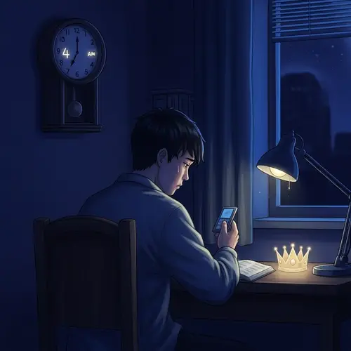 Lofi Digital Art: Melancholy in a Late-Night Room
