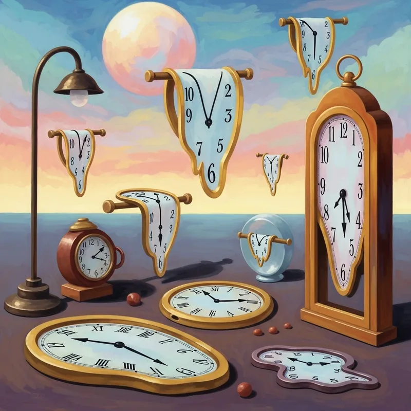 Ethereal Time: Surreal Image Capturing Dalí's Essence
