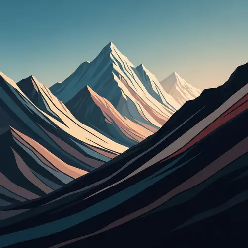 Abstract Representation of Majestic Mountains