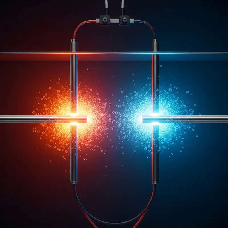 Metal Rods in Solution: Electrical Circuit with Ions Interaction