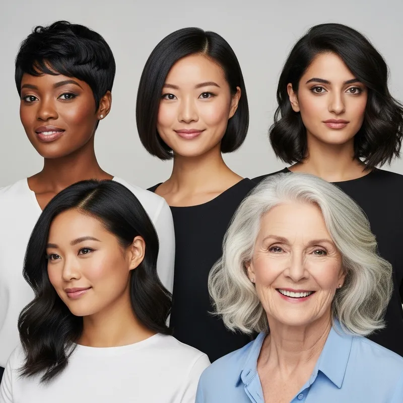 Stylish Women's Haircuts Showcasing Diversity Stylish Women's Haircuts Showcasing Diversity