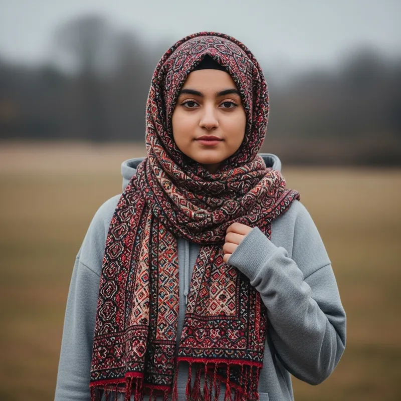 Stylish Hijab and Hoodie Outfit for Trendy Teenage Girl