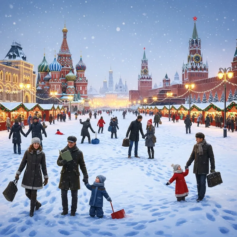 Christmas Magic in Moscow - Snowy Holiday Celebration
