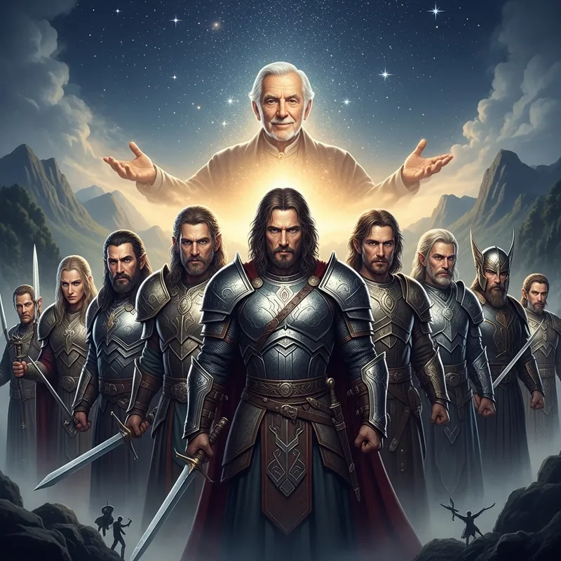 Epic Lord of the Rings Painting by George R.R. Martin | Majestic Characters