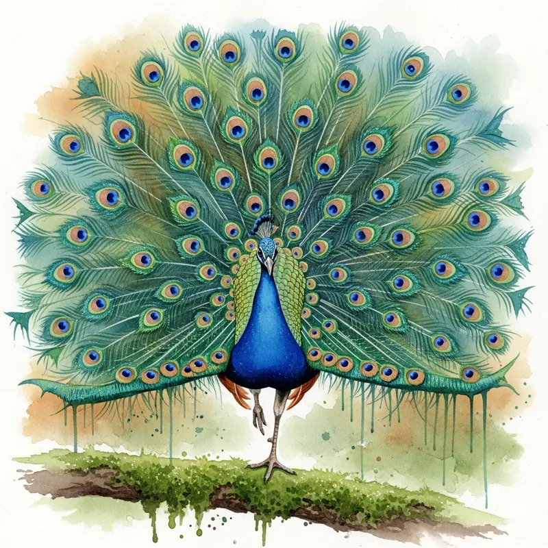 Majestic Peacock Painting by Panasenko Majestic Peacock Painting by Panasenko