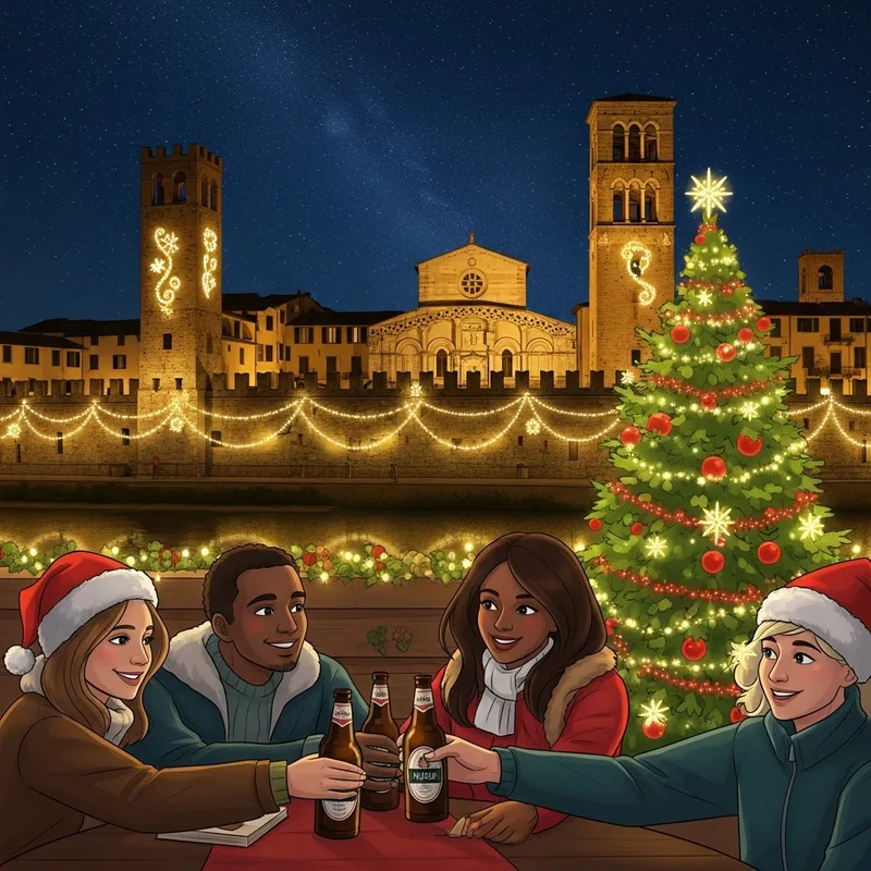 Festive Christmas Beer in Lucca, Italy