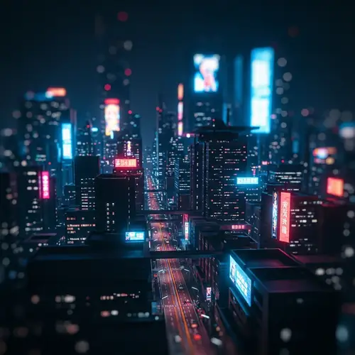 Futuristic Cyberpunk Cityscape at Night | Vibrant Neon Colors