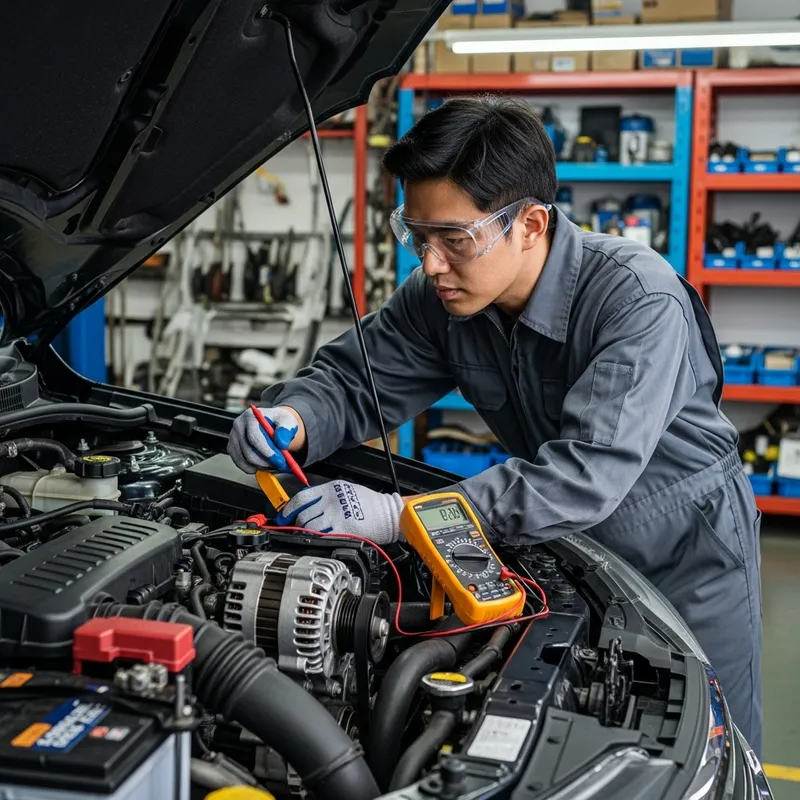 Experienced Asian Mechanic Inspecting Car | Pro Auto Services