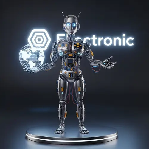 Humanoid Robotic Figure for Electronic Website
