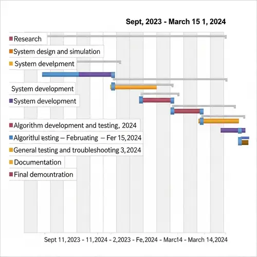 Timeline for Research, Design, Development, Testing & Documentation
