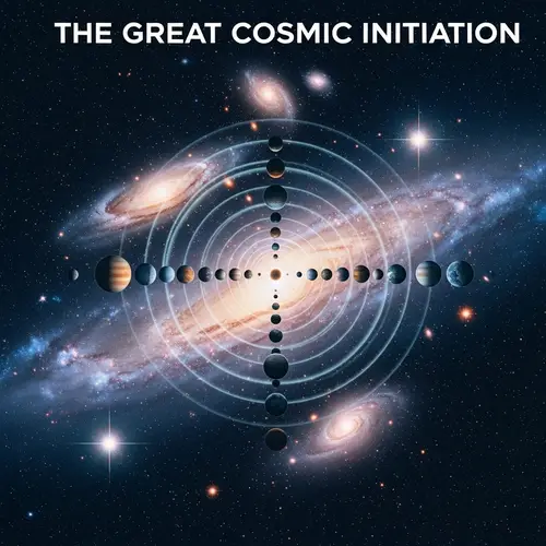 The Great Cosmic Initiation: Celestial Event with Planetary Alignment