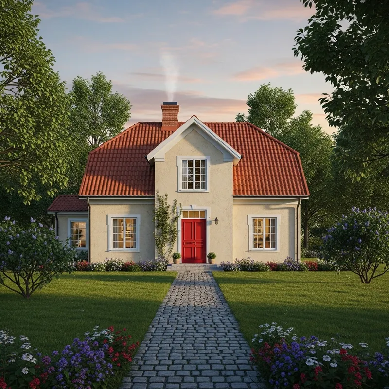 Charming Two-Story House Imagery