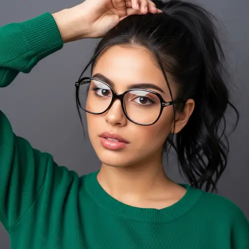 Young Hispanic Woman with Dark Hair and Brown Eyes | Beauty & Charm