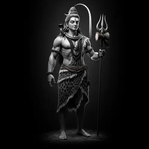 Hyperrealistic Lord Shiva Concept Art in Matte Painting Style