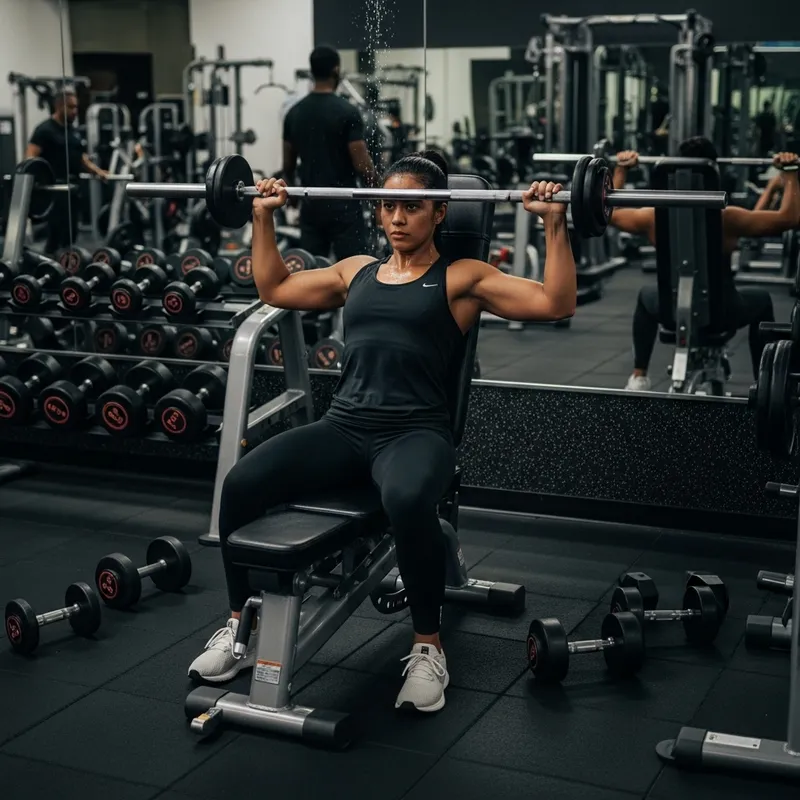 Intense Gym Training Session - Gender-Neutral Athlete in Action