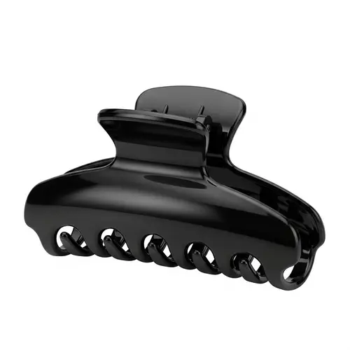 Elegant Black Claw Hair Clip - High-Quality Glossy Plastic