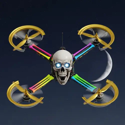 Human Skeleton Quadrotor Drone | Realistic 4K Image