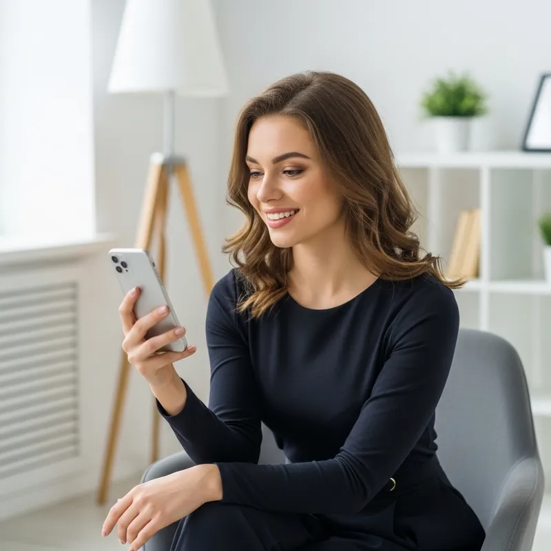 Young Caucasian OnlyFans Model Poses with Phone | Positive Vibes