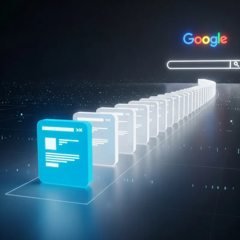 Stand Out on Google: Visual of Blue and White Website Rows