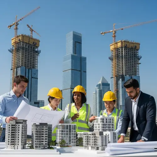 Diverse Professionals Shape Future Skyline in Urban Real Estate Scene