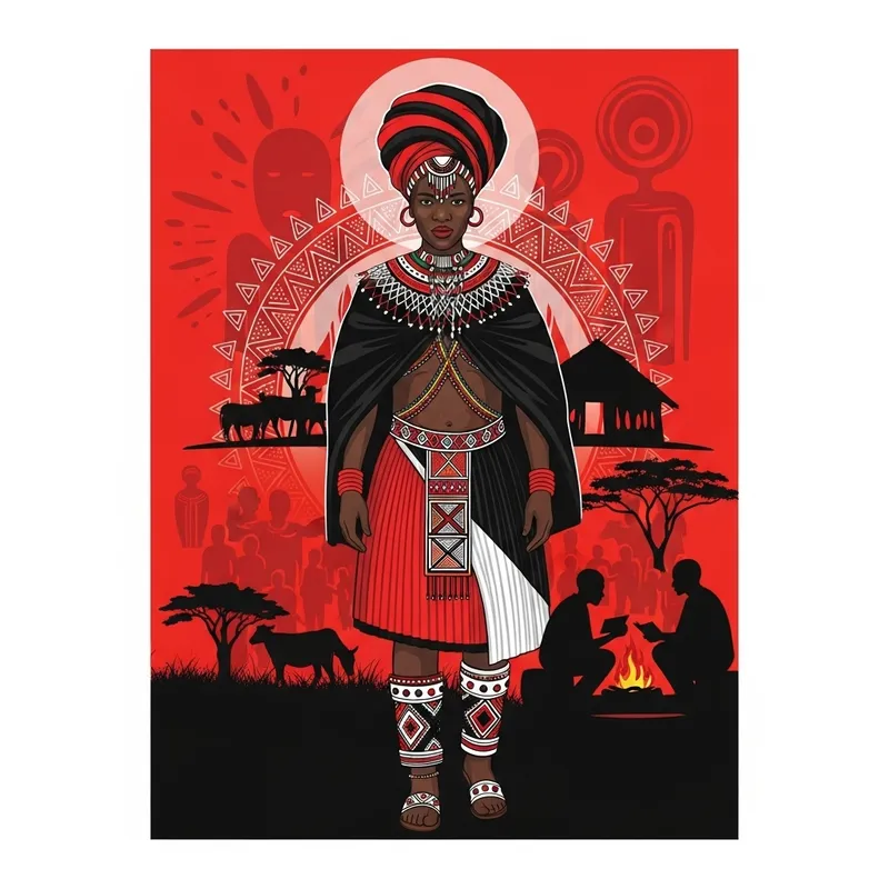 Traditional Xhosa Culture Concept Poster