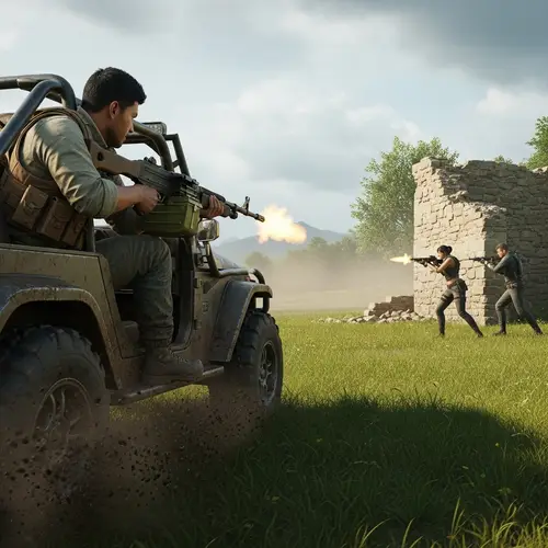 Intense Pubg Battle Royale Machine Gun Fight