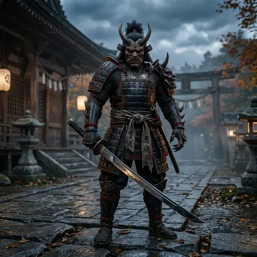 Oni Samurai: The Duality of Strength and Discipline