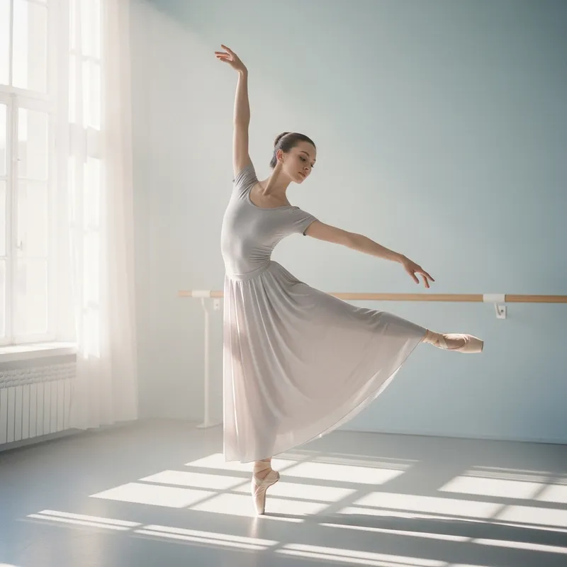 Elegant Ballet Dancer in Sunlit Studio | Graceful Dance Photography Elegant Ballet Dancer in Sunlit Studio | Graceful Dance Photography
