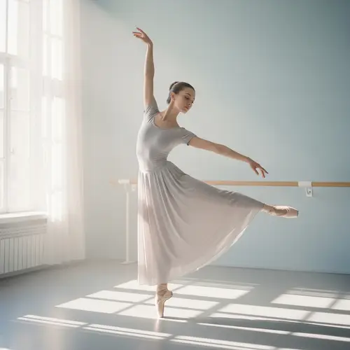 Elegant Ballet Dancer in Sunlit Studio | Dance Photography