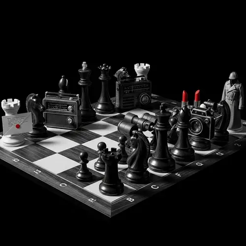 Noir Spy Chess Set - Intriguing Interpretation of Traditional Game