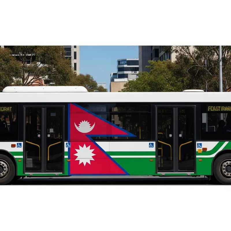 Nepali Flag on Australia Bus | Urban Fusion Nepali Flag on Australia Bus | Urban Fusion